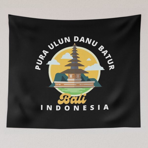 Item preview, Bali Indonesia temple - Pura Ulun Danu Batur black designed and sold by travelforest.