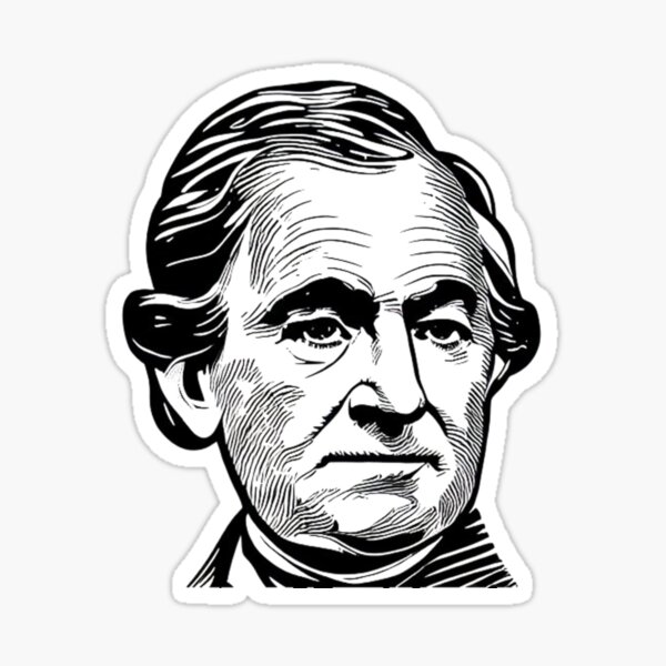 Illustration Presidents Day Sticker