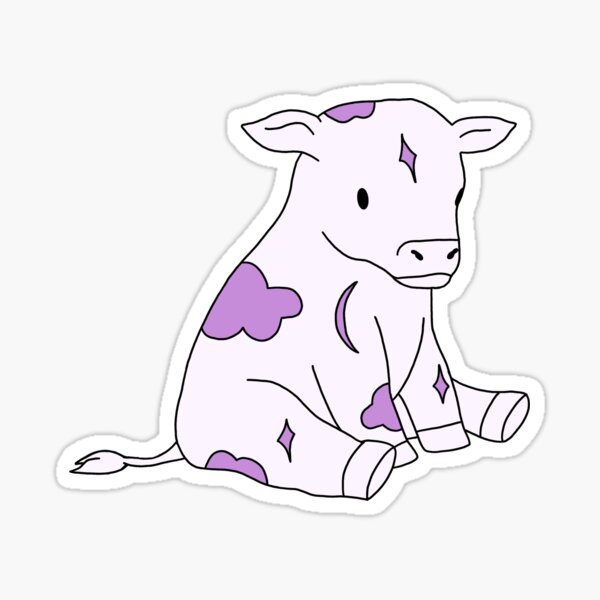 Purple Cow Stickers for Sale