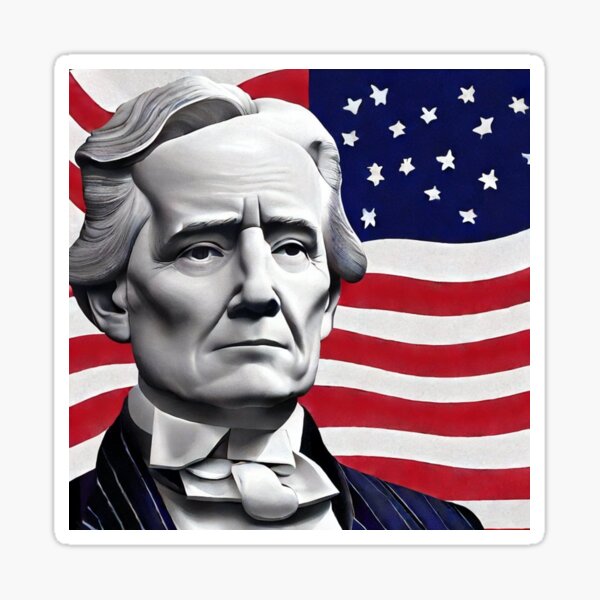 Illustration Presidents Day Sticker