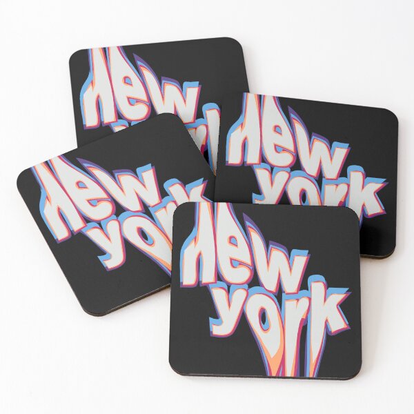 Item preview, Vintage New York Typography liquid Colourful Distortion Melt Text Effect Graphic design poster t shirt Print Vector designed and sold by srissdesigns.