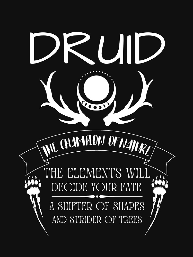 Druid Class Dnd Dungeons And Dragons Class Design T Shirt For Sale By Adventurersden 5635