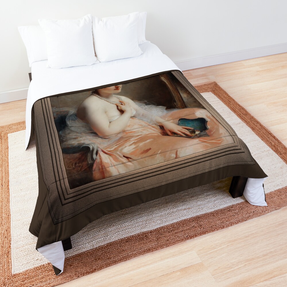 The Pearl-Necklace by Charles Chaplin Remastered Xzendor7 Classical Art Old Masters Reproductions Comforter
