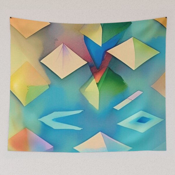 Item preview, Colorful Geometrical Triangle Pattern designed and sold by bandjdesigns.