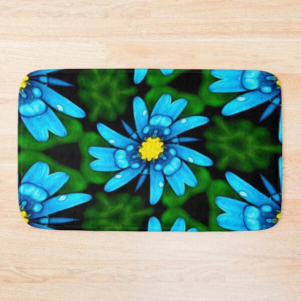 Item preview, Blue Daisy Pattern designed and sold by Patternflower.