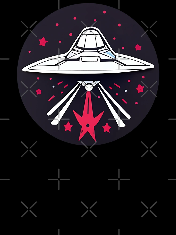 Thumbnail 7 of 7, Oversized T-Shirt, "Red Starship Rising" Sticker Design designed and sold by Litheon.