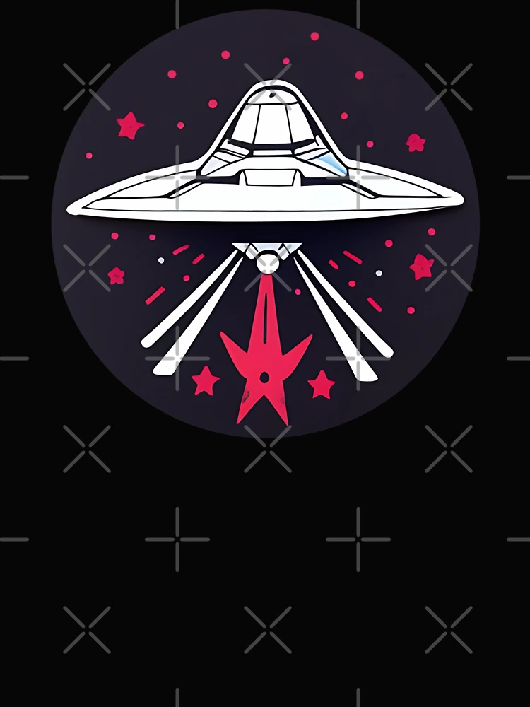 Thumbnail 4 of 4, Boxy T-Shirt, "Red Starship Rising" Sticker Design designed and sold by Litheon.