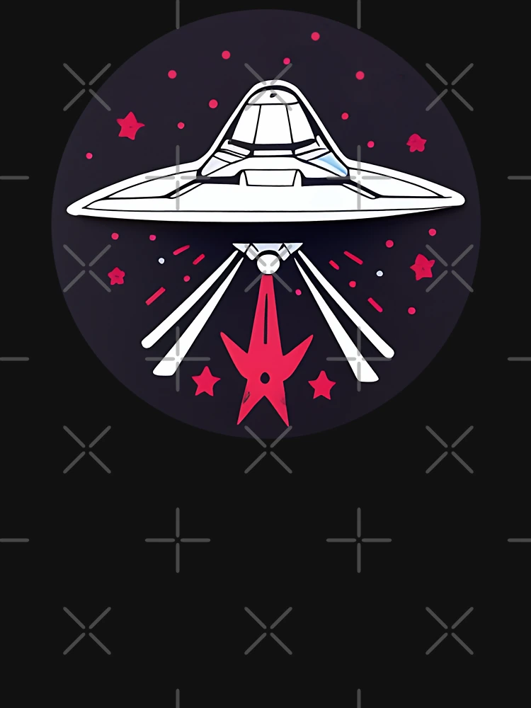 Thumbnail 6 of 6, Premium Oversized Sweatshirt, "Red Starship Rising" Sticker Design designed and sold by Litheon.