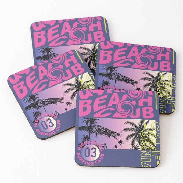 Item preview, Summer Graphics Surfer Beach Club california typography gradient beach graphics palm tree typographic poster design vector graphic print for t shirt,poster designed and sold by srissdesigns.