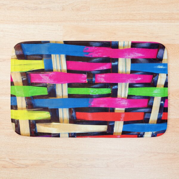 Item preview, Colorful Vibrant Painted Basket Weave Pattern designed and sold by funnyhalloween.