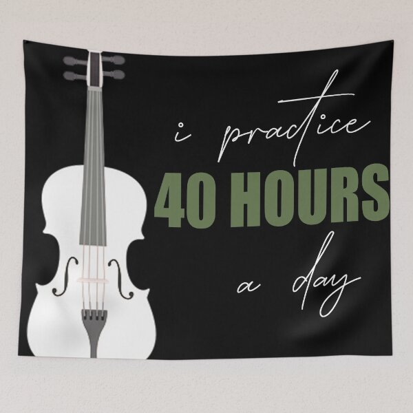 Item preview, I Practice 40 Hours A Day - A Violin Quote designed and sold by TheGreedyCrypto.
