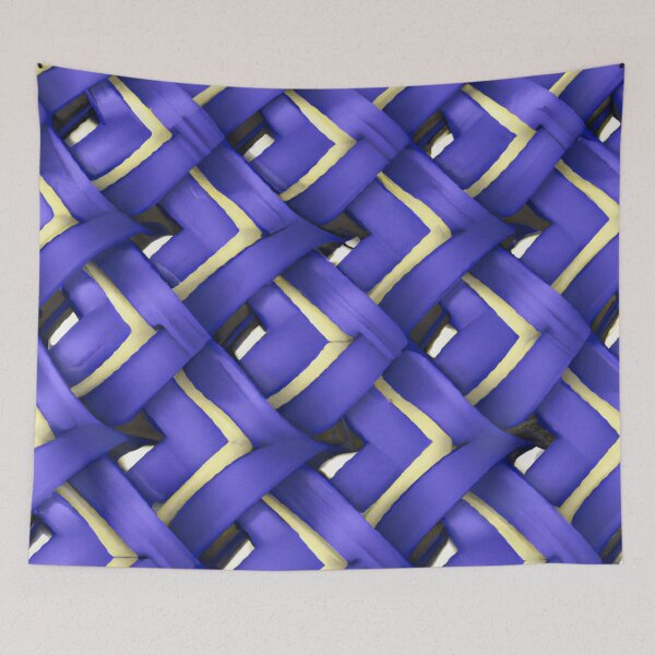 Item preview, Blue Colorful Painted Basket Weave Pattern  designed and sold by funnyhalloween.