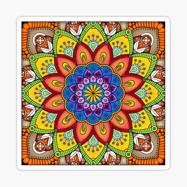 Floral Mandalas 311 (Style:13) Sticker