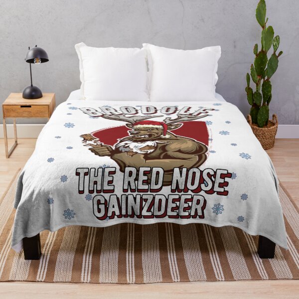 Item preview, Brodolf red nose gainzdeer Christmas Bodybuilding designed and sold by StefanieSchuste.