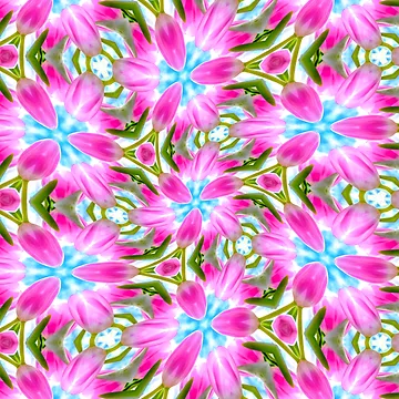Artwork thumbnail, Pink Tulips Pattern by Patternflower