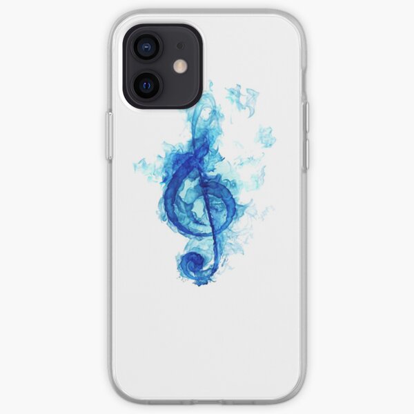 blue flaming note iPhone Soft Case