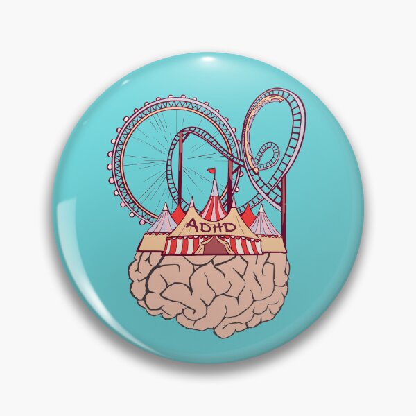 Item preview, ADHD Carnival Brain Amusement Park - Attention Deficit Hyperactive Disorder Awareness | Wired Differently |  Chemical Imbalance designed and sold by MJDezigns.