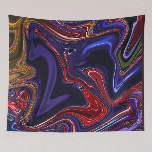 Item preview, Abstract Liquid psychedelic Metallic Marble Art Paint- Elegant neon psychedelic Marble art 2 designed and sold by MAEffects.