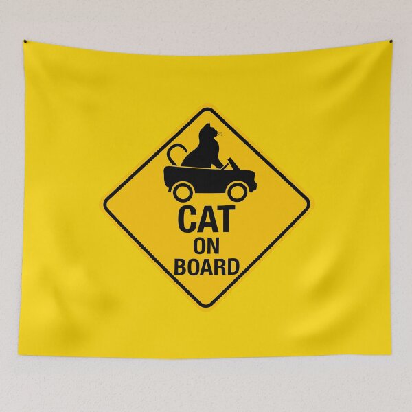 Item preview, Cat On Board - Driver Cat Sign designed and sold by LongTunnel.