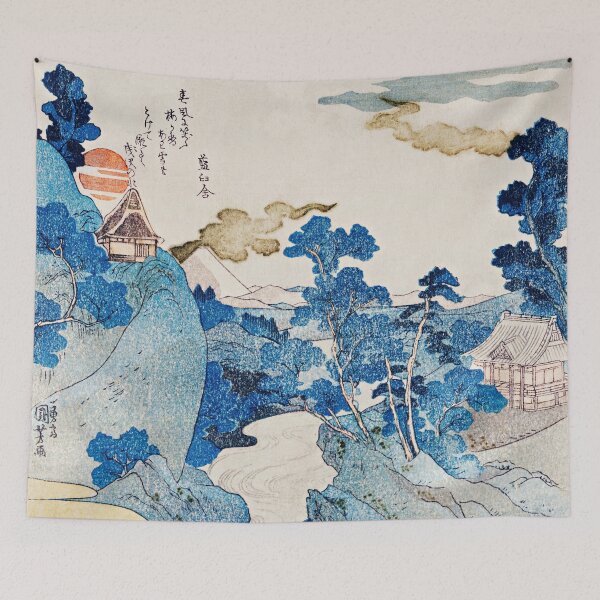 Item preview, An Evening View of Fuji, A Traditional Japanese Ukiyo-E Style Illustration designed and sold by JapaneseArtShop.