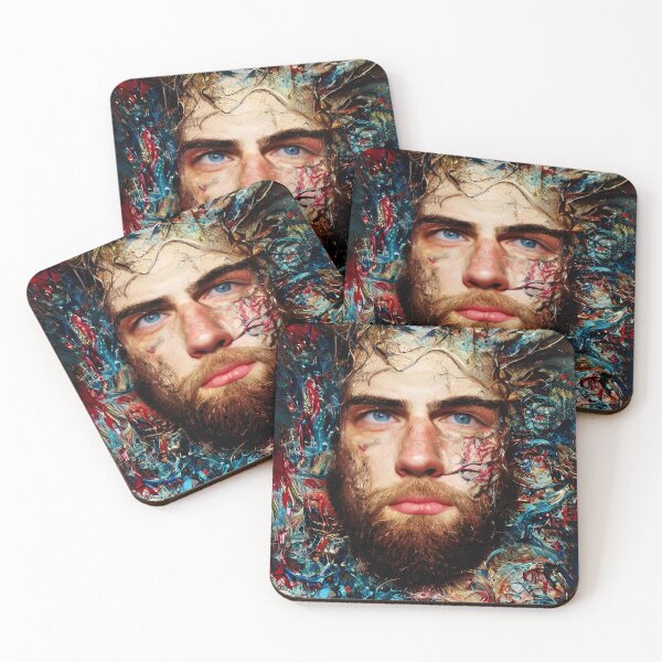 Item preview, Bearded Man Bursting Through a Jackson Pollock  designed and sold by LthrDaddyBear.