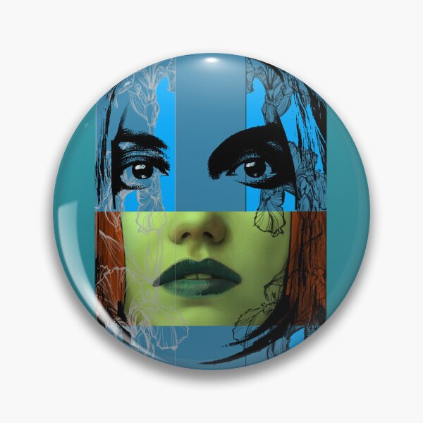 Item preview, colored pencil woman face designed and sold by Lazut.