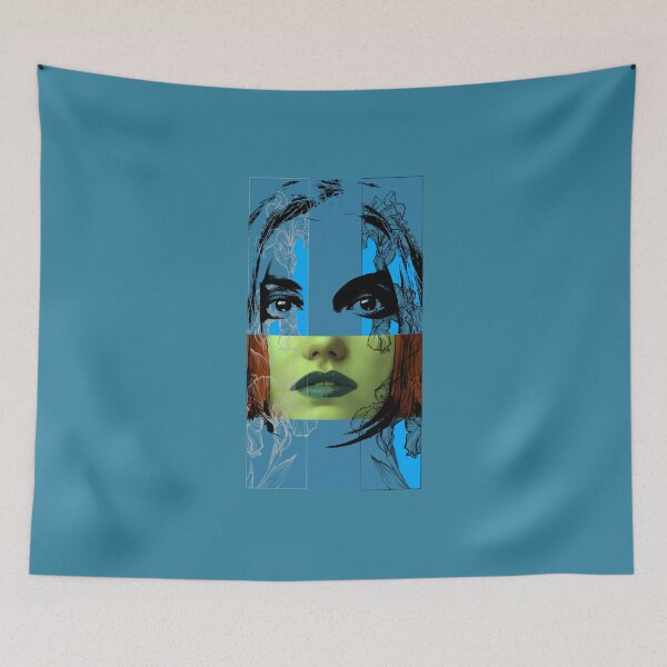 Item preview, colored pencil woman face designed and sold by Lazut.