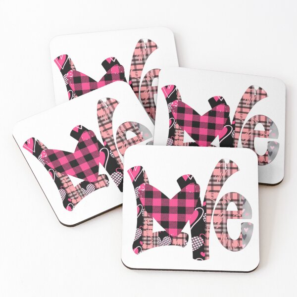 Item preview, Love sublimation, pink plaid designed and sold by TheBigBlue.