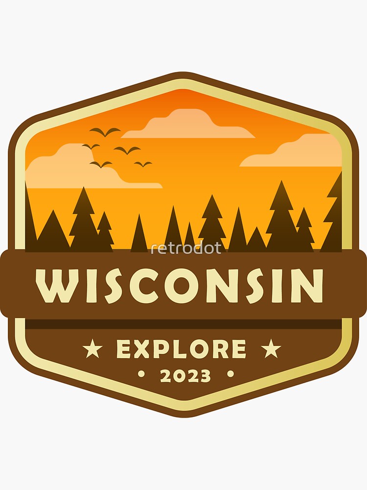 "Wisconsin State Park 2023" Sticker for Sale by retrodot Redbubble