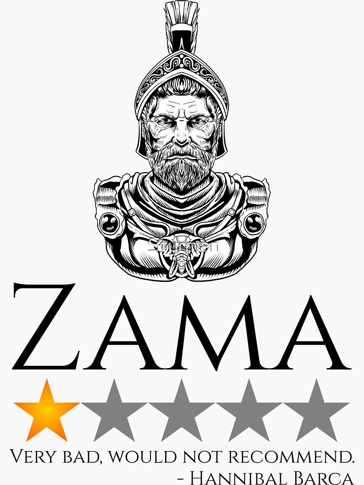 Hannibal Barca Battle Of Zama Second Punic War Meme Sticker For