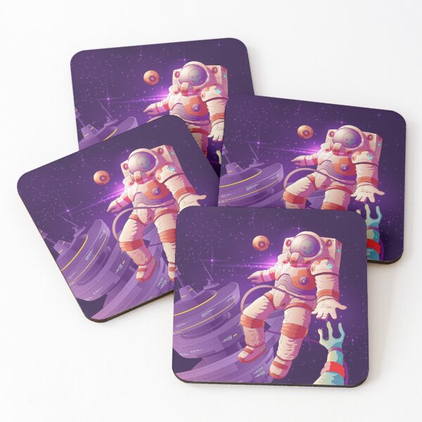 Item preview, cartoon design with astronaut in futuristic spacesuit designed and sold by chadamax.