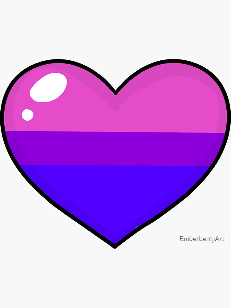 Pegatina Corazón De La Bandera Del Orgullo Bisexual De Emberberryart Redbubble 8715