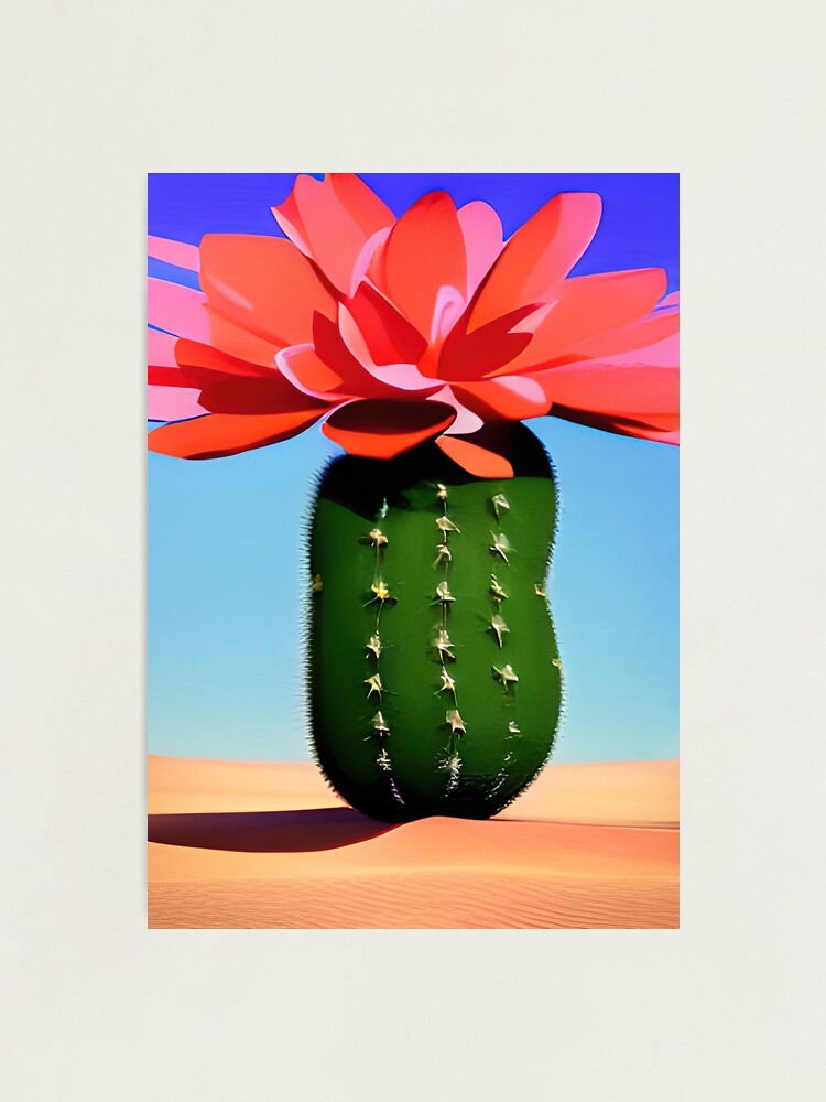 Alternate view of Israel, Sabra Cactus in the Desert. Photographic Print
