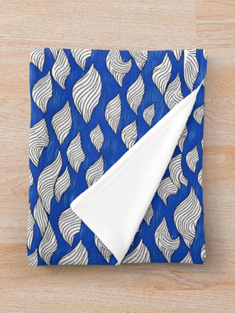 Thumbnail 3 of 6, Throw Blanket, "Wave pattern" Pattern Design designed and sold by Litheon.
