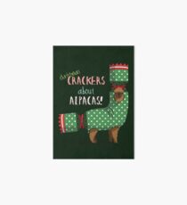 Christmas Crackers About Alpacas! Art Board