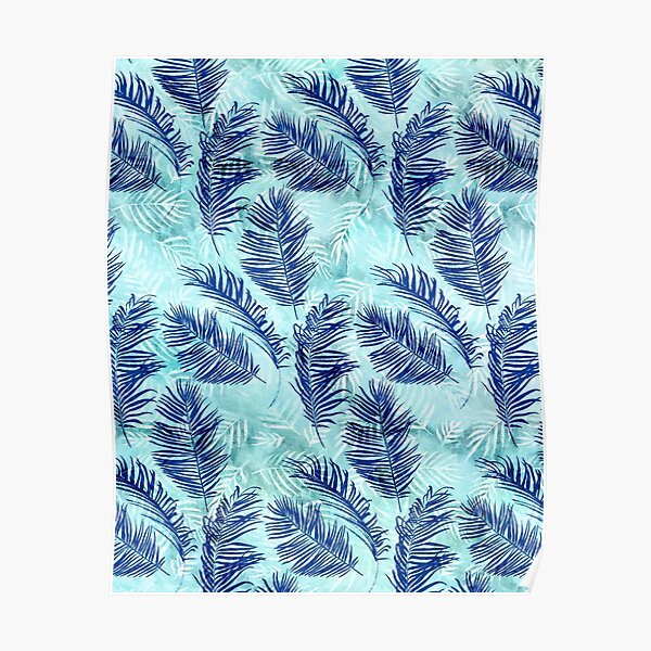 Blue Ferns Poster