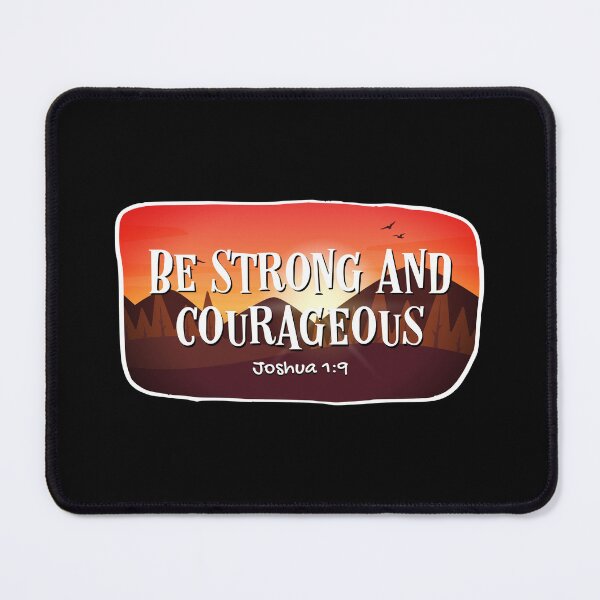 Item preview, Be Strong And Of Good Courage, Do not be afraid or be discouraged Joshua 1 Verse 9 , The Lord Is With You Wherever You Go - Scribble Art | Bible | Scriptures | Christian Typography | Gospel | designed and sold by MJDezigns.