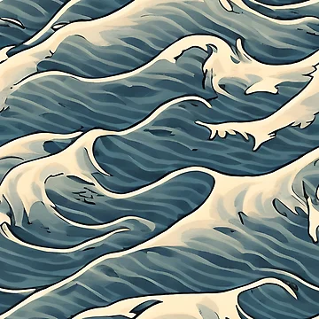 Artwork thumbnail, "Ocean Blue" Pattern Design  by Litheon