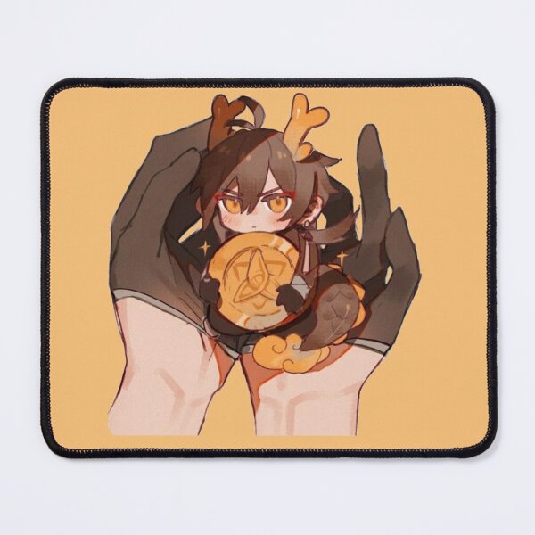 Item preview, Mini Zhongli Genshin Impact Morax Rex Lapis Dragon Form Holding Mora on Childe Hands Cute Genshin Merch T-Shirt and Prints designed and sold by feach.
