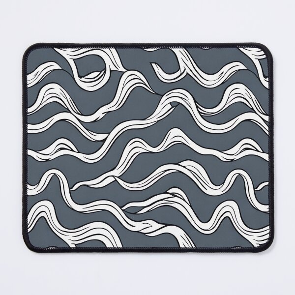 Item preview, Grey and White Wavy Lines Pattern Design  designed and sold by Litheon.
