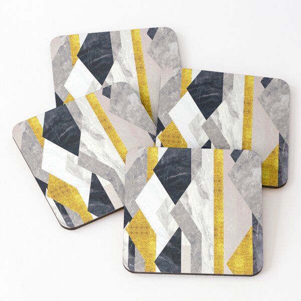 Item preview, Modern Marble Texture Geometry Golden Abstract designed and sold by Trendy Valley .
