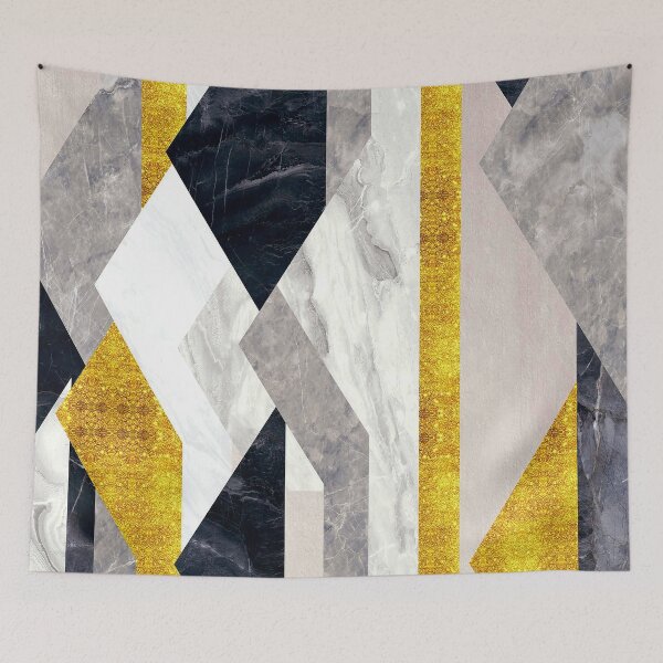 Item preview, Modern Marble Texture Geometry Golden Abstract designed and sold by Trendy Valley .