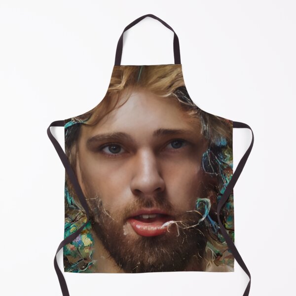 Item preview, Bearded Boy Bursting Through a Jackson Pollock designed and sold by LthrDaddyBear.