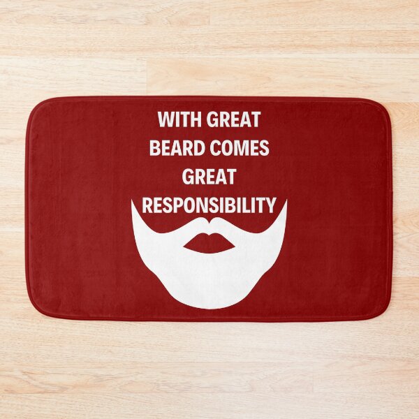 Item preview, WITH GREAT BEARD COMES GREAT RESPONSIBILITY WHITE designed and sold by Indra Agrawal.
