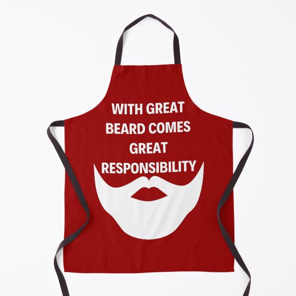 Item preview, WITH GREAT BEARD COMES GREAT RESPONSIBILITY WHITE designed and sold by Indra Agrawal.
