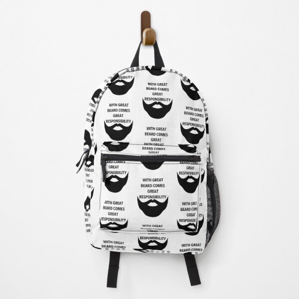 Item preview, WITH GREAT BEARD COMES GREAT RESPONSIBILITY BLACK designed and sold by Indra Agrawal.