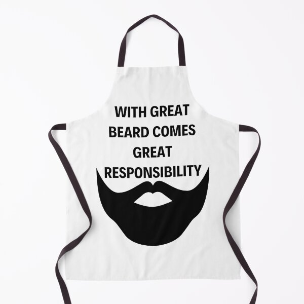 Item preview, WITH GREAT BEARD COMES GREAT RESPONSIBILITY BLACK designed and sold by Indra Agrawal.