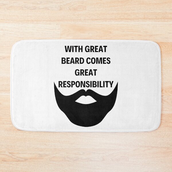 Item preview, WITH GREAT BEARD COMES GREAT RESPONSIBILITY BLACK designed and sold by Indra Agrawal.