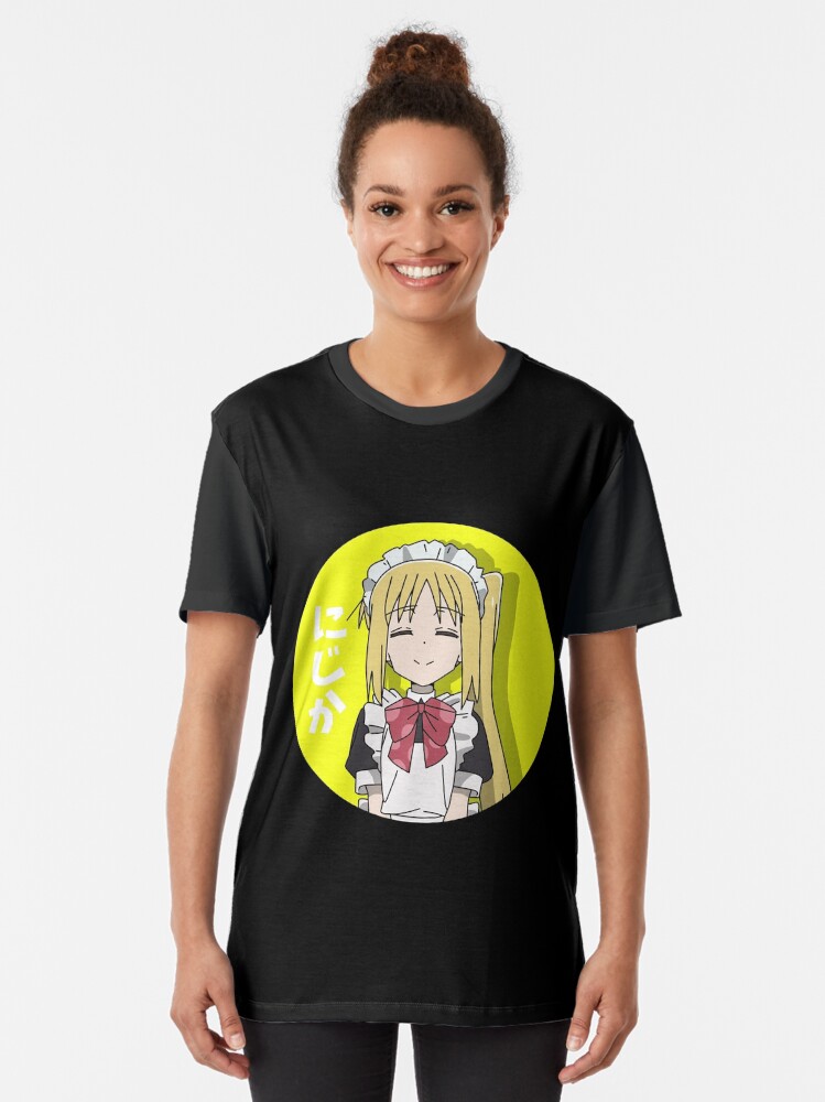 Aperçu 2 sur 5. T-shirt graphique avec l'œuvre Nijika mignon avec texte japonais créée et vendue par Semzig.