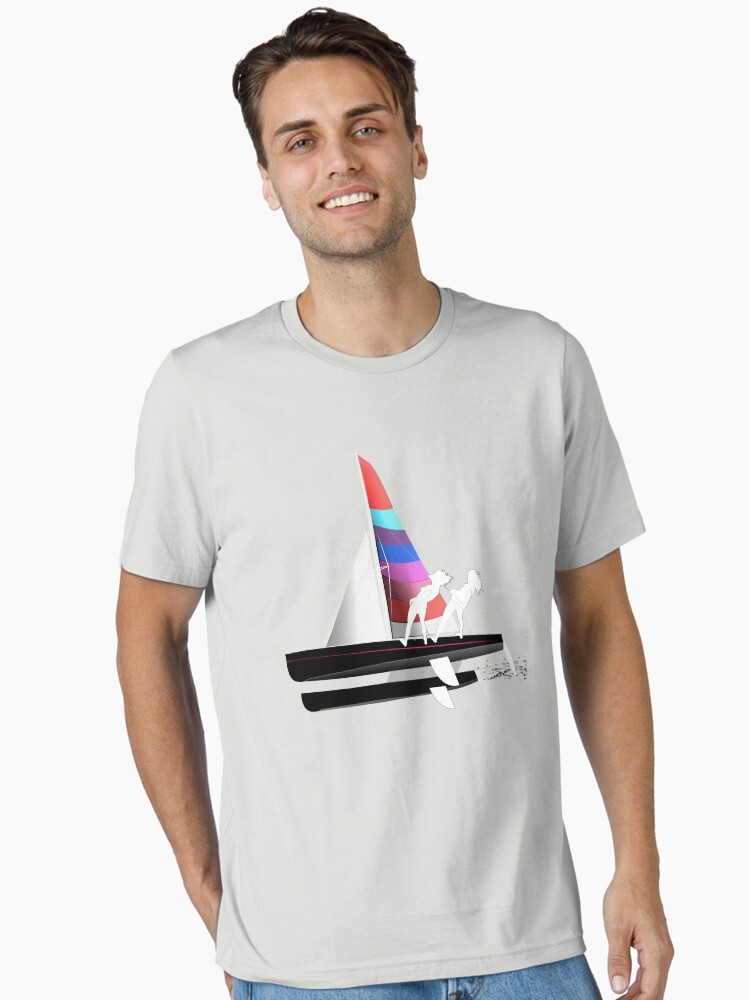 Clothing Hobie Cat T Shirt Hobie Cat Line Drawing T-Shirt
